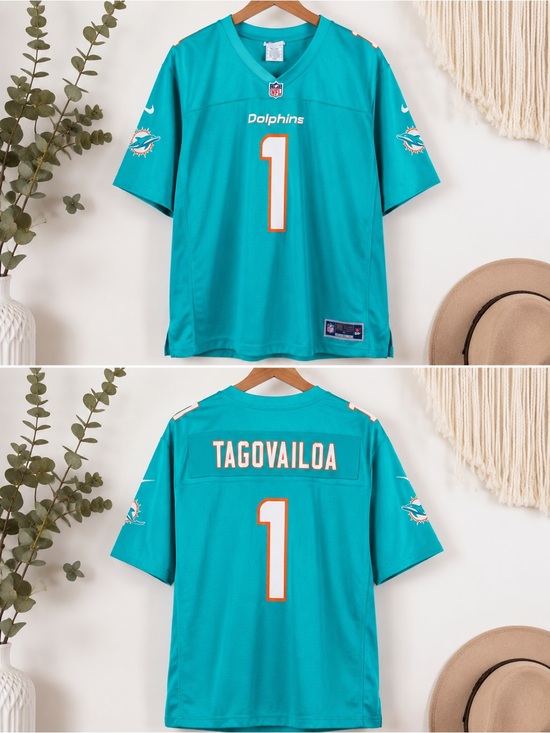 NFL Other - NFL Miami Dolphins Tua Tagovailoa Jersey Teal with Orange & White
